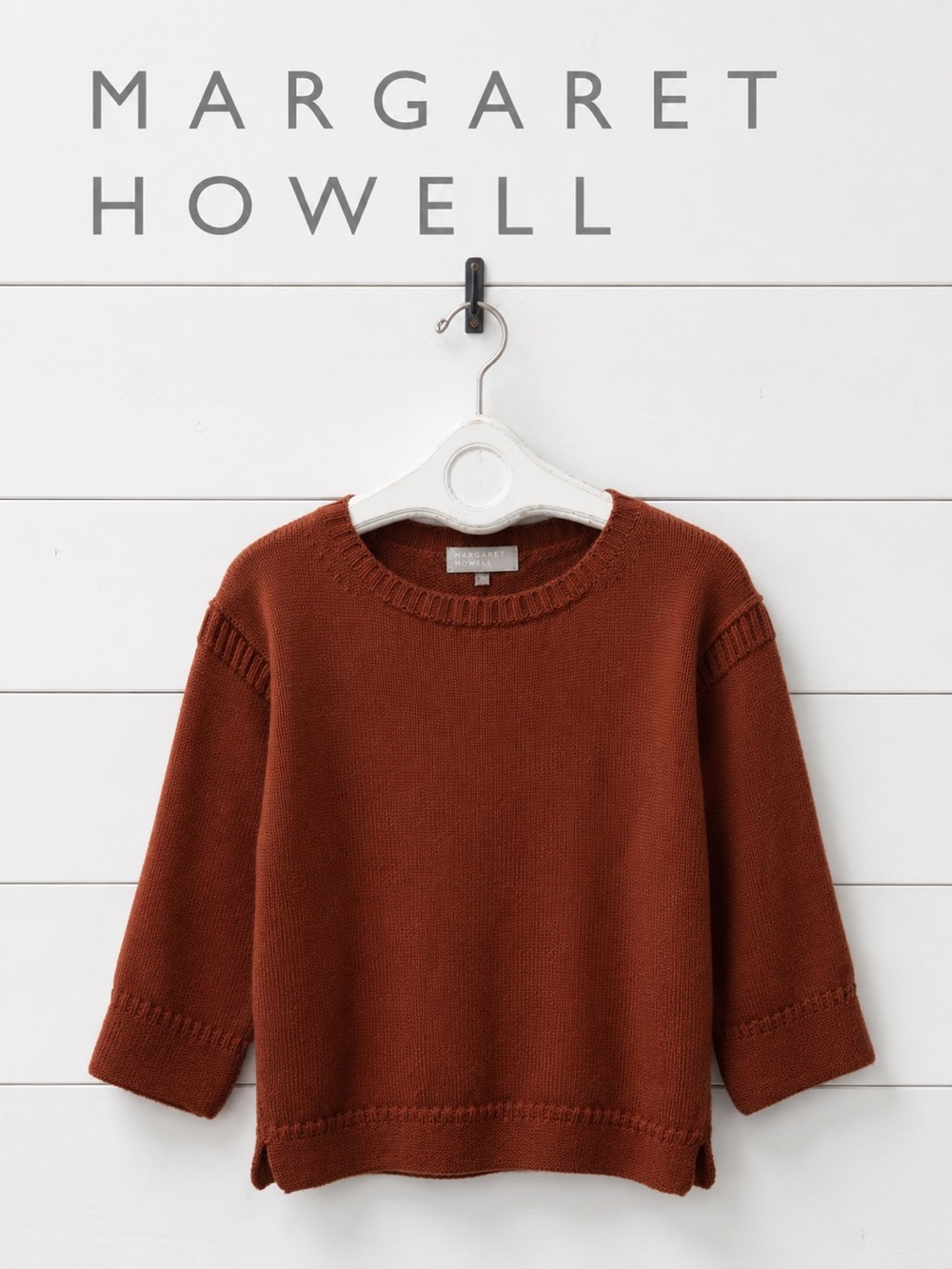 Margaret Howell Rust Red Crew Neck Sweater – Women’s Estimated Small